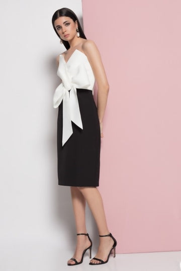 Abito in Crêpe e Pizzo Neoprene Matilde Cano P100 1